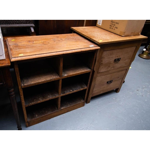 488 - 2 DRAWER FILING DRAWER + OAK PIGEON HOLES