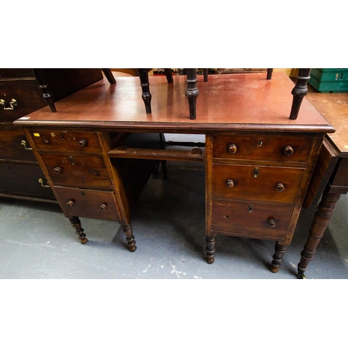 514 - MAHOGANY DESK - AF 113 X 76 X 79CM HIGH