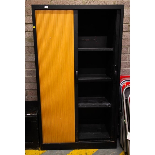 535 - METAL CABINET WITH SLIDING DOOR