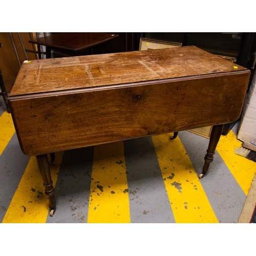 543 - MAHOGANY DROP LEAF TABLE WITH DRAWER