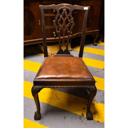 545 - 6 CARVED BACK DINING CHAIRS AF