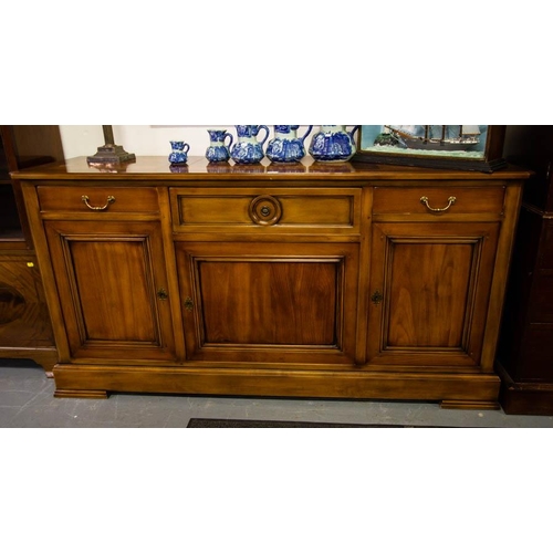 65 - QUALITY CHERRYWOOD SIDEBOARD 190L X 55D X 100H CM