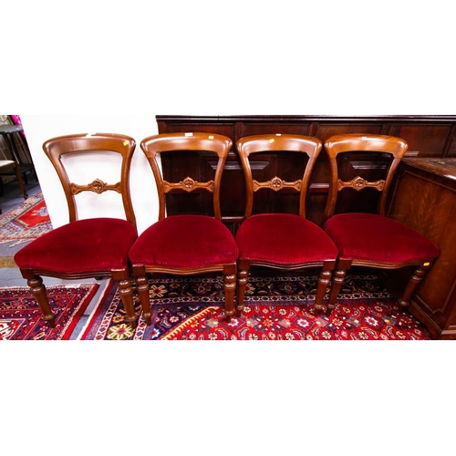 92 - 4 VICTORIAN MAHOGANY DINING CHAIRS