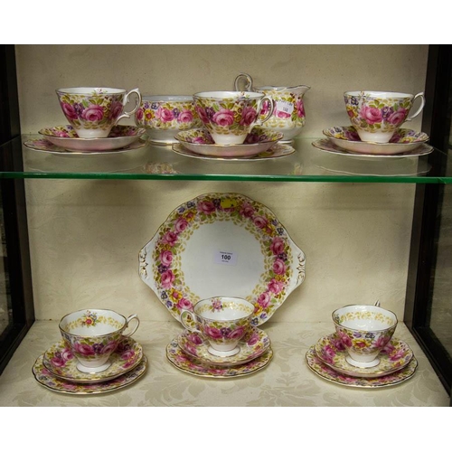 100 - 21 PIECE ROYAL ALBERT TEA SET