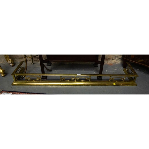 101 - ART NOUVEAU BRASS FENDER 153W X 35D CM