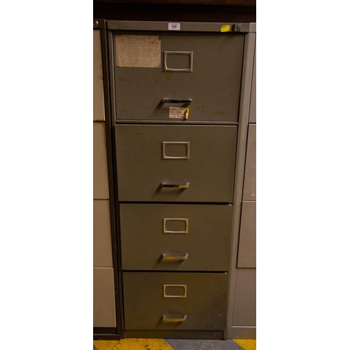 538 - 4 DRAWER FILING CABINET - GREY