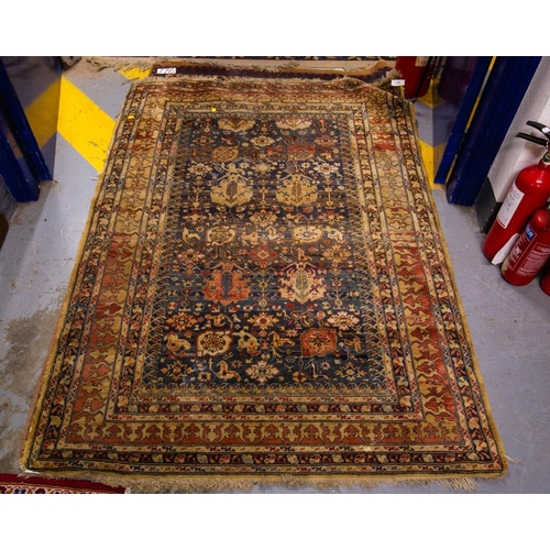 544 - NAVY GROUND RUG 193 X 135CM