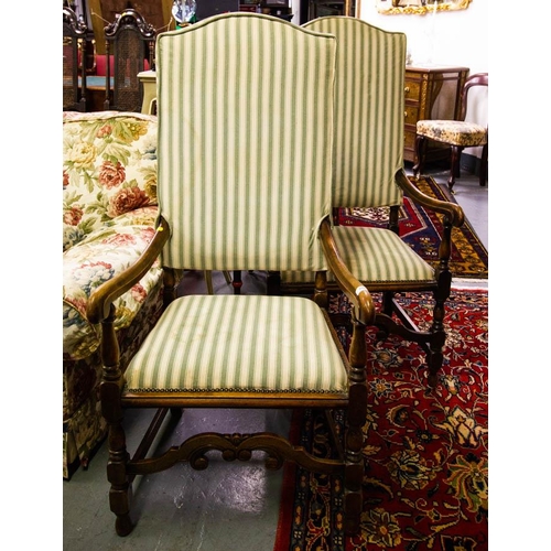 290 - PAIR OF TALL BACK ELBOW CHAIRS