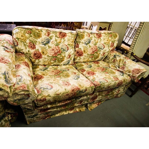 292 - SOFA FACTORY 2 SEATER FLORAL SETTEE 178L X 85D CM