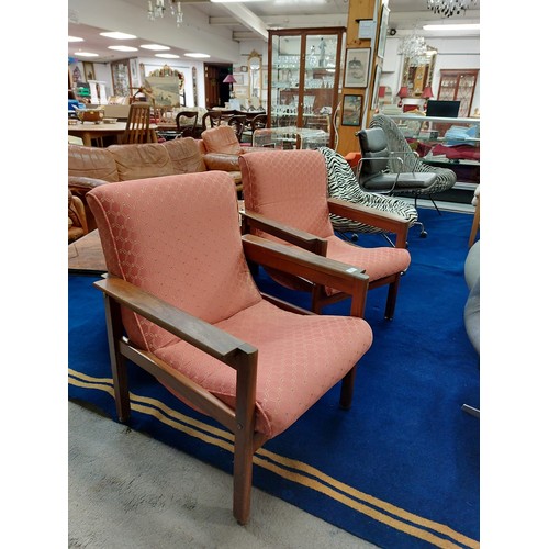 11 - PAIR OF VINTAGE 1960S TEAK FRAME CRANNAC CHAIRS