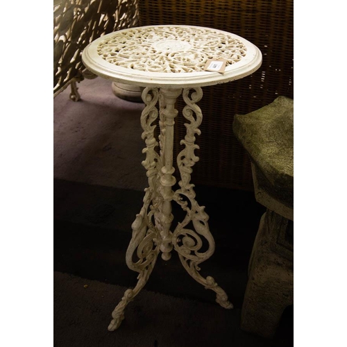 441 - ORNATE CAST IRON TABLE 70H X 36W CM