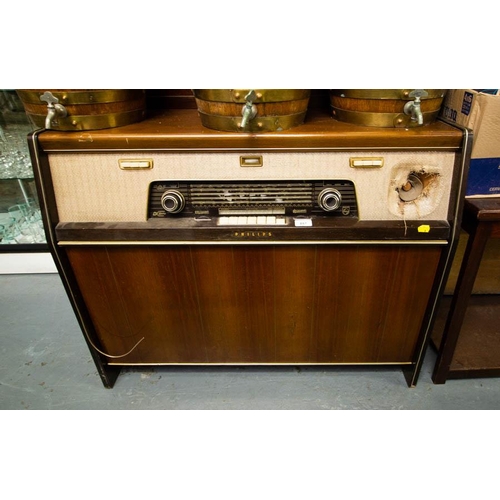 657 - PHILIPS RADIOGRAM + SPEAKER + QUANTITY OF RECORDS