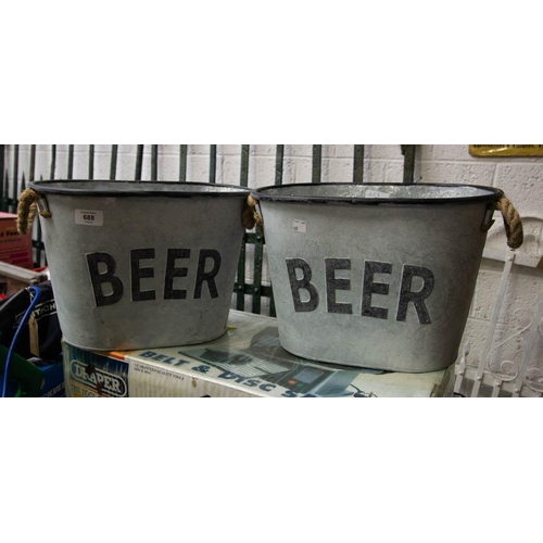 688 - 2 BEER BUCKETS