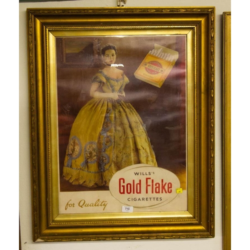 710 - LARGE GOLD FLAKE ADVERTISING SIGN