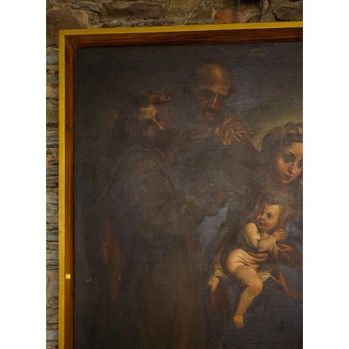 146 - LARGE OIL ON CANVAS OF RELIGIOUS SCENE OF BIRTH OF CHRIST AF 143 X 162CM