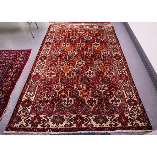 242 - PERSIAN BACHATIR VILLAGE CARPET WITH PANEL DESIGN 314 X 204 CM