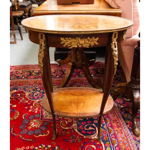 385 - PAIR OF FRENCH OVAL TABLES WITH ORMOLU MOUNTS