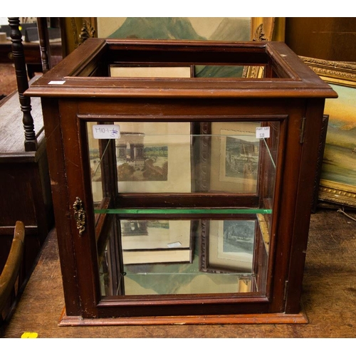 520 - GLOBE BOOKCASE + ANTIQUE DISPLAY CASE