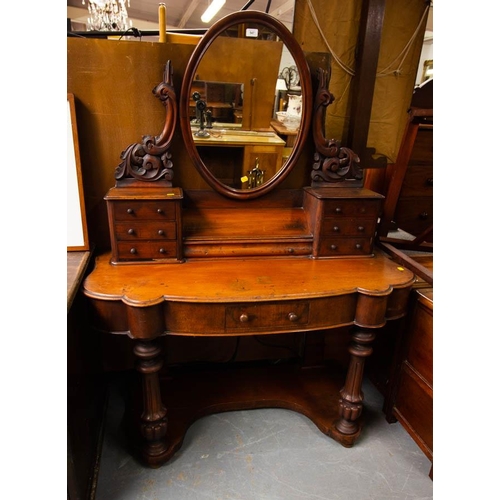 547 - VICTORIAN MAHOGANY DUCHESS DRESSING TABLE - 115 X 55 X 155CM HIGH - AF