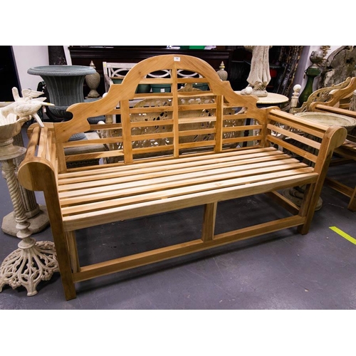 617 - ROLL END TEAK BENCH 165W CM