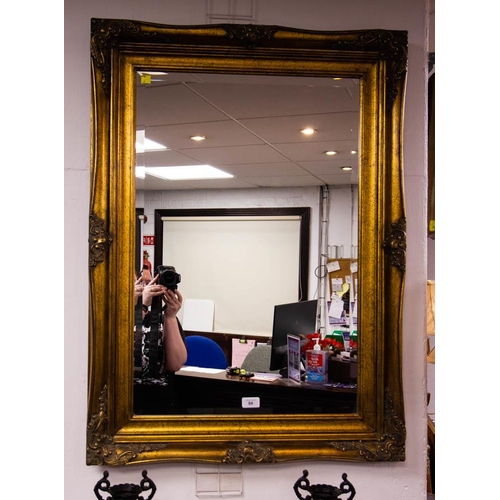 84 - GILT BEVELLED MIRROR 69 X 94H CM