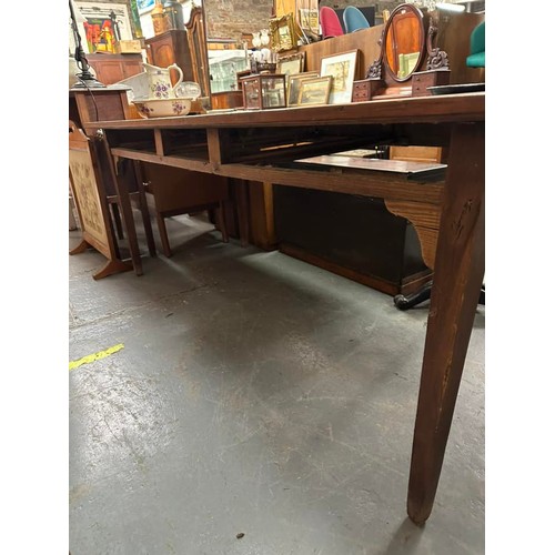 515 - ANTIQUE PITCH PINE FARM HOUSE TABLE  192cm long, 78cm wide and 75cm high