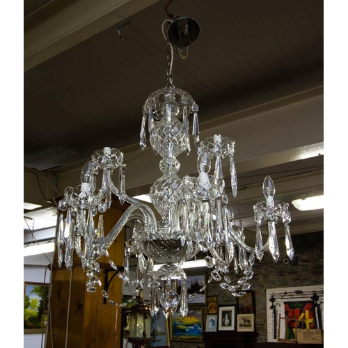 501 - WATERFORD CRYSTAL 9 BRANCH CHANDELIER