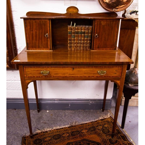 72 - NEAT EDWARDIAN LADIES DESK WITH DRAWER 85 X 40 X 115CM