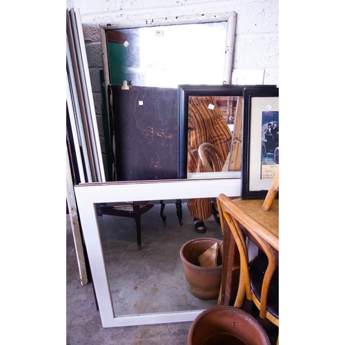 809 - LARGE QUANTITY OF MISC. PAINTED MIRRORS