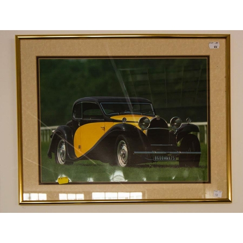 118 - FRAMED PHOTO OF DUNMORE EAST + 2 CAR PICTURES