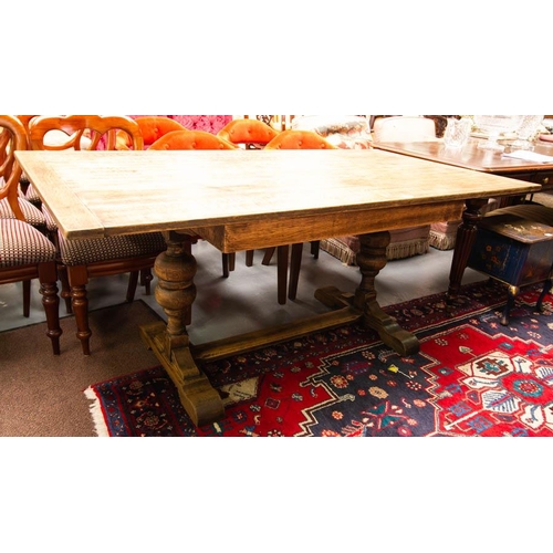 153 - OAK REFECTORY TABLE 172W x 91D x 74H in cm