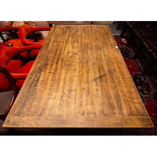 153 - OAK REFECTORY TABLE 172W x 91D x 74H in cm