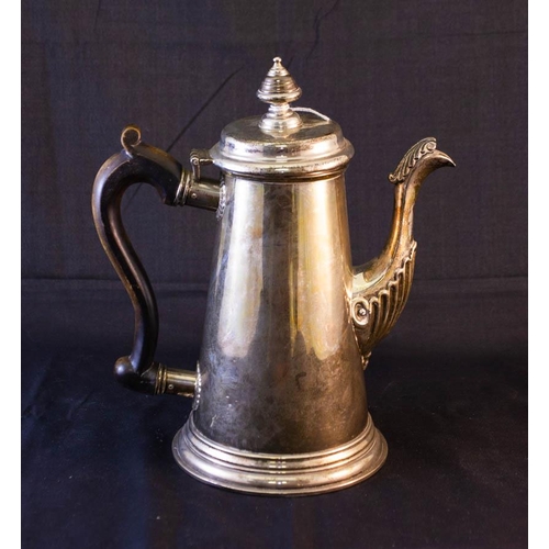 257 - IRISH SILVER COFFEE POT - DATED DUBLIN 1971, 1062G 25H CM