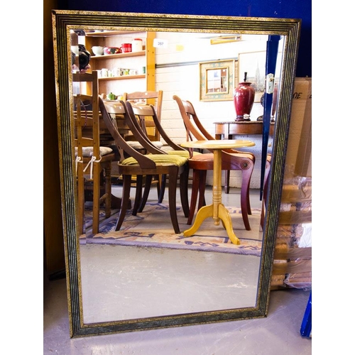 357 - GILT FRAME MIRROR 65W X 155H CM + BEVELLED MIRROR 69W X 100H CM