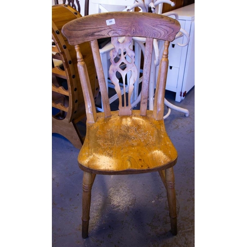 380 - 6 ELM KITCHEN CHAIRS