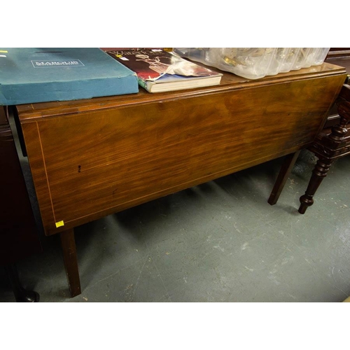 429 - INLAID MAHOGANY DROP LEAF TABLE