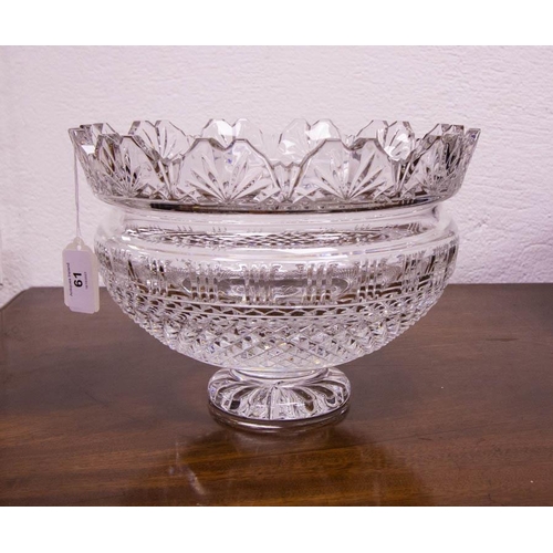 61 - WATERFORD CRYSTAL CASTLE BOWL