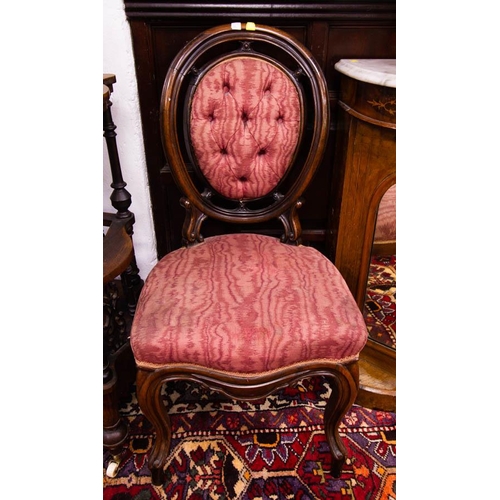 83 - PAIR OF OVAL BACK OCCASIONAL CHAIRS