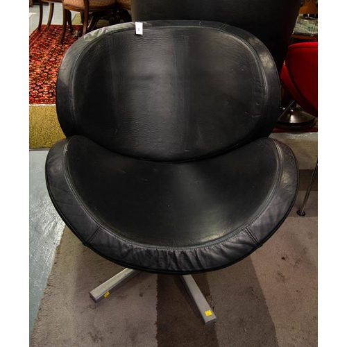 108 - BO CONCEPT LEATHER SHELLY CHAIR
