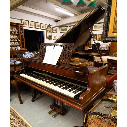 200 - ROSEWOOD GRAND PIANO JOHN BROADWOOD AF.  146 X 170CM LONG