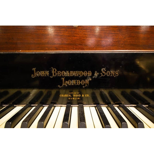 200 - ROSEWOOD GRAND PIANO JOHN BROADWOOD AF.  146 X 170CM LONG