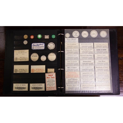 512 - FOLIO OF VICTORIAN AND EDWARDIAN CHEMISTS LABELS