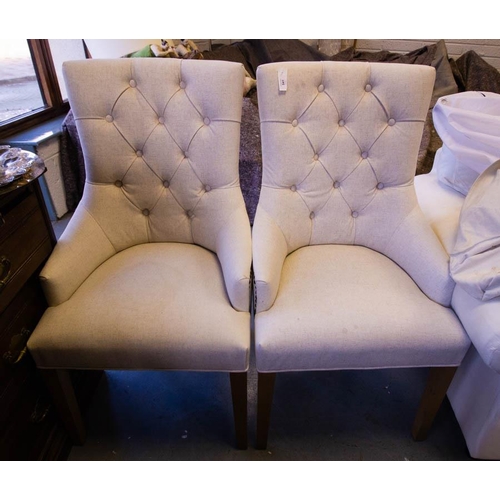 541 - PAIR OF  BUTTON BACK CHAIRS