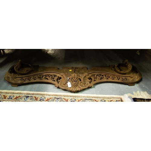 584 - REGENCY ORNATE CAST IRON FENDER 135W X 42D CM