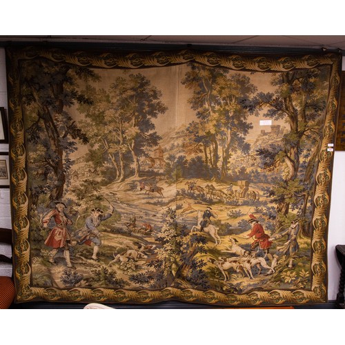 576 - LARGE 19TH CENTURY FRENCH WALL TAPESTRY 244 X 207CM