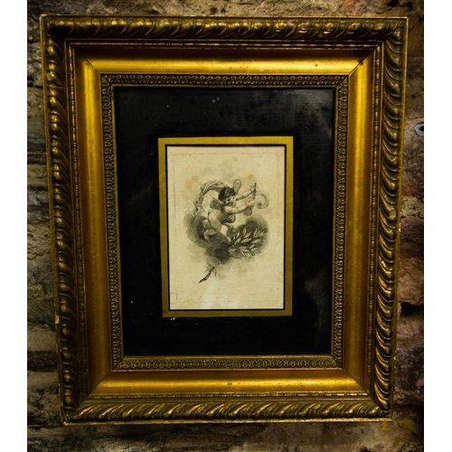 125 - 2 + 2 MEZZOTINT ENGRAVINGS IN GILT FRAMES. 26CM X 22CM