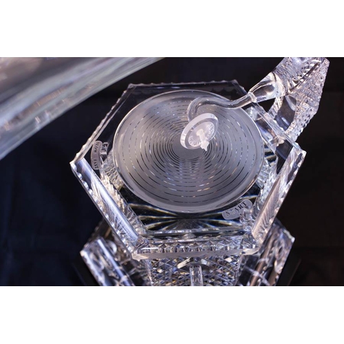 146 - SUPERB MASTER CUTTERS WATERFORD CRYSTAL GRAMOPHONE. 50CM HIGH