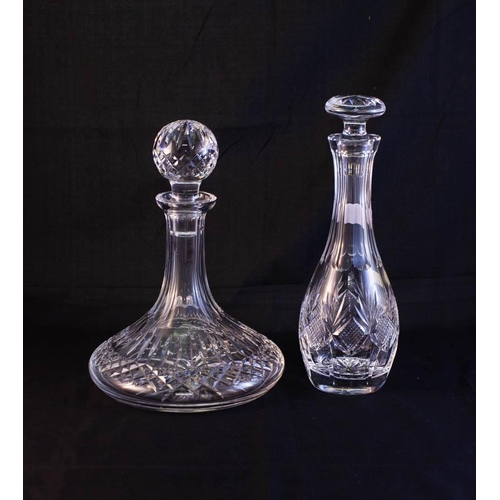 149 - WATERFORD CRYSTAL SHIPS DECANTER + LIQUEUR DECANTER