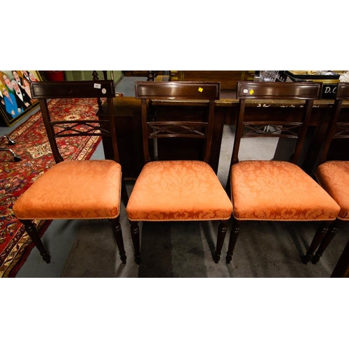 177 - 6 MAHOGANY SHAPED BACK DINING CHAIRS