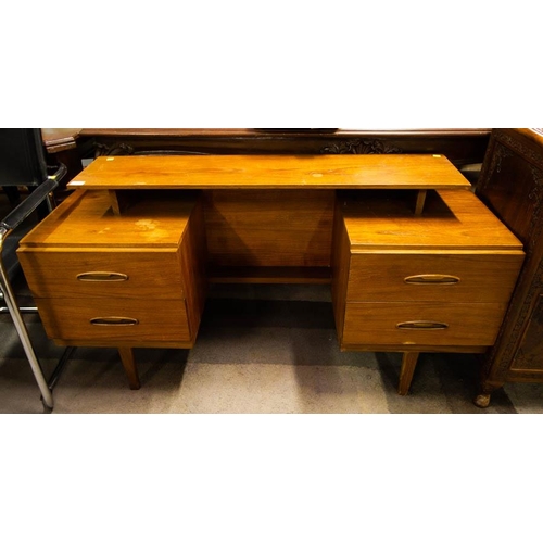 195 - RETRO 1960’S DESK/DRESSING TABLE 132L X 43D X 66H CM